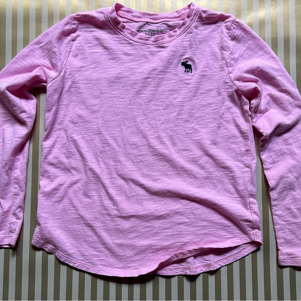 Abercrombie Kids Pink Long Sleeve Tee Comfortable Cotton